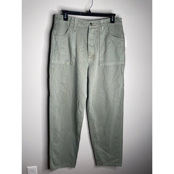 NWT Mother Army Green High Waisted Curbside Utility Sneak Spoiler Alert Size 34 - Picture 5 of 7